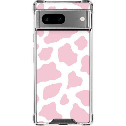 Pink Cow Print Google Pixel 8 Clear Case